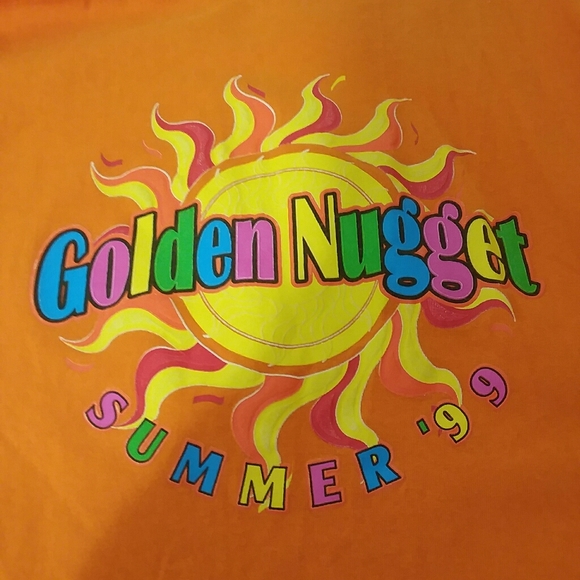 Vintage men's orange golden nugget t shirt XL - Picture 5 of 6